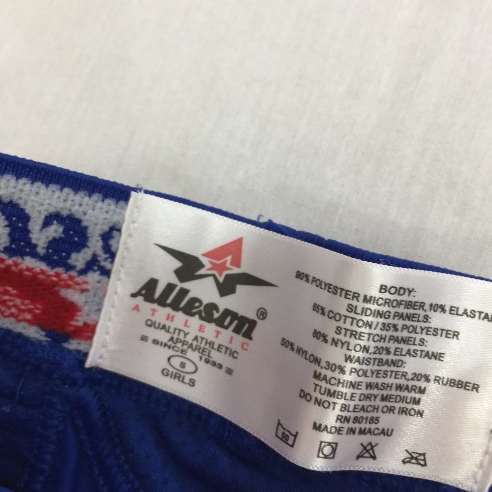 🍎🍎🍎 NWT ALLESON GIRLS SOFTBALL SLIDING SHORTS SIZE S 🍎🍎🍎 - Picture 4 of 6